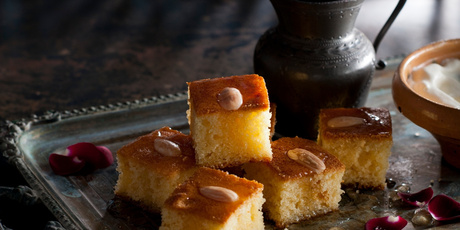 Semolina cake from The Complete Middle Eastern Cookbook by Tess Mallos. Photo / Alan Benson