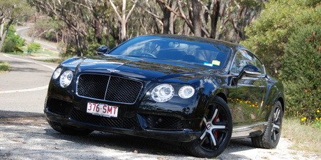 The more aggressive-looking Bentley Continental V8 proved its mettle on a tricky test drive. Photo / Jacqui Madelin