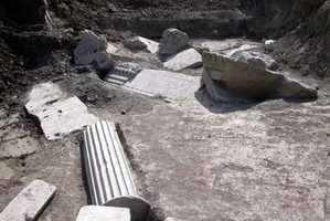 The tomb of Marcus Nonius Macrinus is by the River Tiber and the ancient Via Flaminia north of Rome. Photo / Supplied