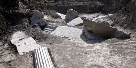 The tomb of Marcus Nonius Macrinus is by the River Tiber and the ancient Via Flaminia north of Rome. Photo / Supplied The tomb of Marcus Nonius Macrinus is by the River Tiber and the ancient Via Flaminia north of Rome. Photo / Supplied