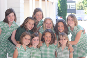 Students from St Mary's Catholic School chopped off their hair to get transformed into wigs for women living with cancer. Photo / Supplied