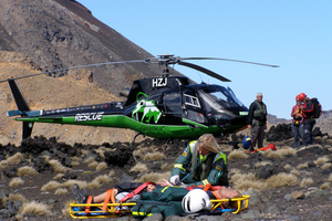 Mahe Drysdale stayed with the hurt man until medics landed. Photo / Steven McNicholl, Greenlea Rescue Helicopter