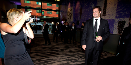All Black Richie McCaw at the Rugby Awards held at SkyCity. Photo / Dean Purcell