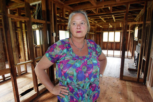 Kim Gouk had to strip her house. Photo / Doug Sherring
