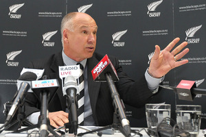 David White under attack at the press conference. Photo / Getty Images