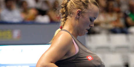 Caroline Wozniacki caused a stir when she impersonated fellow tennis star Serena Williams at a recent exhibition match against Maria Sharapova. Photo / AP