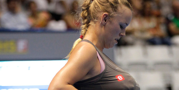 Caroline Wozniacki caused a stir when she impersonated fellow tennis star Serena Williams at a recent exhibition match against Maria Sharapova. Photo / AP