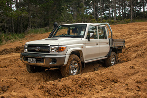 The Land Cruiser 70 double cab flat-deck. Photo / Phil Hanson