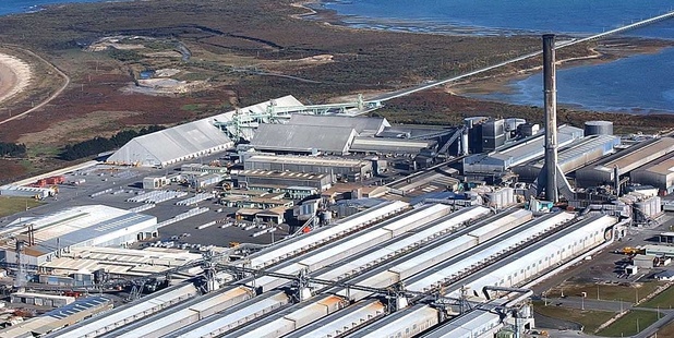 Rio Tinto, majority owner of the Tiwai Pt smelter said its aluminium production fell nine per cent last year. Photo / Supplied