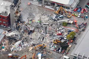 The six floors of the CTV building 'pancaked' in the February 2011 earthquake. Photo / Sarah Ivey