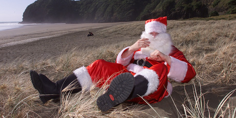 Chilling out at North Piha.