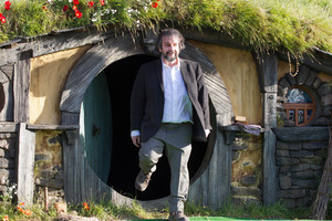 Sir Peter Jackson steps onto the stage during the world premiere of the Hobbit: An Unexpected Journey, in Wellington. Photo / Mark Mitchell