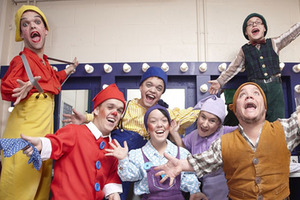 The series follows seven dwarfs working on a well-known pantomime. Photo / TVNZ
