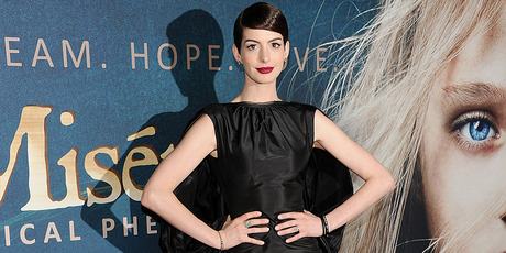 Anne Hathaway at the New York premiere of Les Miserables. Photo/AP