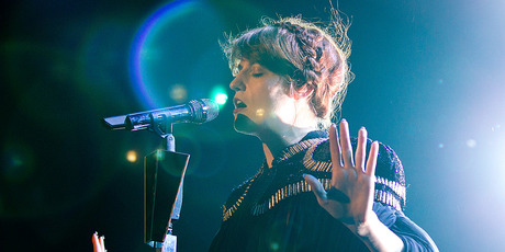 Florence Welch on stage at Vector Arena. Photo/Sarah Ivey