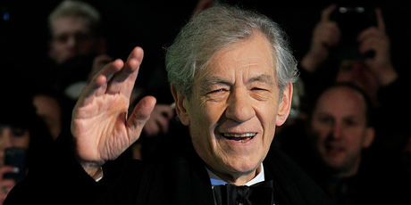 Ian McKellen at the London premiere of The Hobbit. Photo/AP