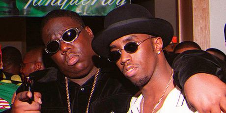 Notorious B.I.G and his friend and collaborator P Diddy. Photo/AP