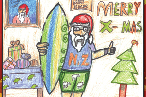 An example of the police Christmas cards. Image / Supplied