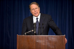 "The only thing that stops a bad guy with a gun is a good guy with a gun," Wayne LaPierre. Photo / AP