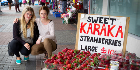 Germans Juliane Quanzt (left) and Nina Pielstick are shocked that the public didn't help them. Photo / Sarah Ivey