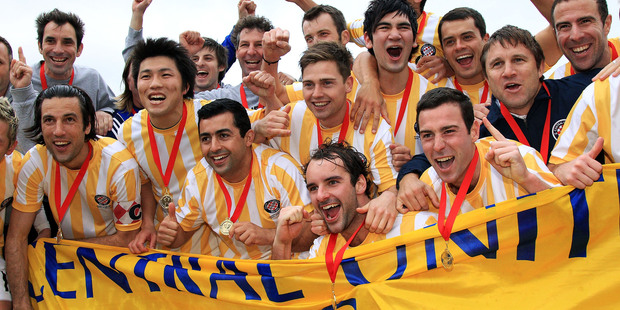 VICTORY: Central United celebrate their 2012 win. Photo / Getty Images