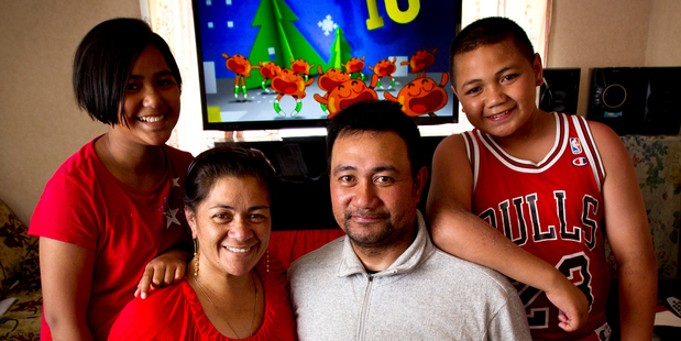 Maxine and Tommy Brown, both invalid beneficiaries, have been working with Otara Budgeting Service adviser Fuifui Tasi for two years. Photo / Dean Purcell