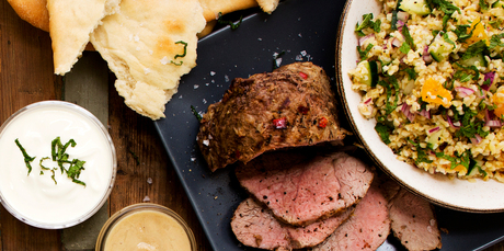 Grilling lamb smells and tastes fantastic, especially paired with homemade flatbreads and a refreshing bulgur (cracked wheat) salad. Photo / Babiche Martens