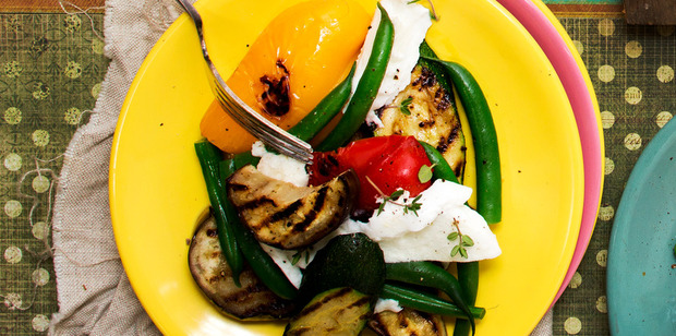 Grilled vegetables are always a taste sensation and they take no time at all to cook. Photo / Babiche Martens
