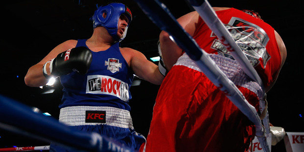 Jesse Ryder (left) comfortably defeated Mark Watson in a charity bout in July. Photo / Getty Images