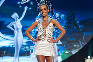 Talia Bennett's Miss Universe national costume has come under fire. Photo / Darren Decker