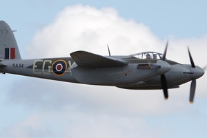 Hundreds came out to see the world's only flying De Havilland Mosquito. Photo / John Borren