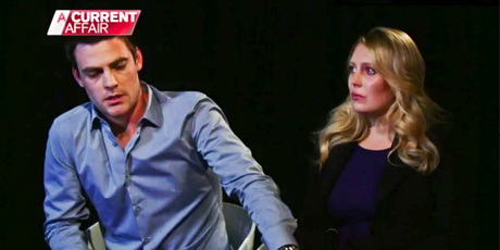 Aussie DJs Michael Christian and Mel Greig have had their tables turned. Photo / A Current Affair