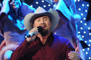 The winner of season two of X Factor USA, Tate Stevens, during his finale performance. Photo / Supplied