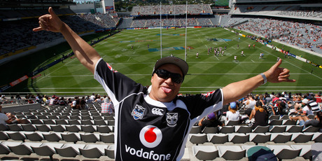 Warriors fans like Tiato Martin from Manukau may face travelling to Eden Park for big matches. Photo / Richard Robinson