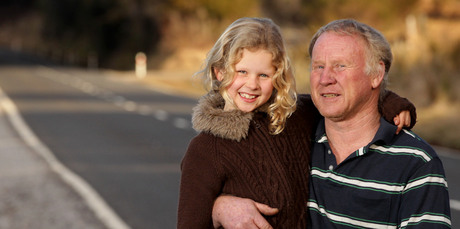 Michelle O'Brien, 8, and her father, Kevin O'Brien were the first on the scene of a fatal crash that killed three American tourists and injured four others when their van left the road. Photo / NZ Herald
