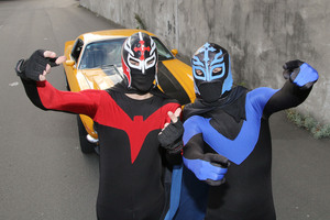 Flat Man and Quake Kid will receive the last award of the night for their help after the February 22 quake. Photo / APN