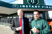 Instant Finance chief Richard de Lautour and Stacey Jones. Photo / APN 