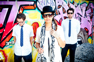 Ladi6 (centre), seen with Parks (left) and Julien Dyne, loves summer reggae. Photo / Supplied