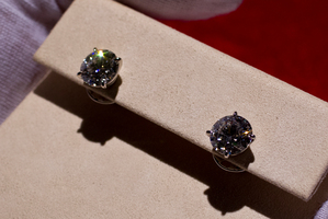 These flawless diamond earrings are meant to be kept in a safe. Photo / Sarah Ivey