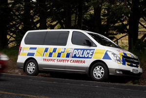 A new police speed camera van on State Highway 1. Photo / John Stone