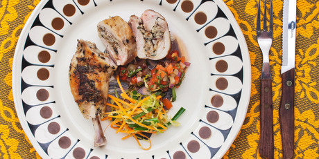 Roast Salsa chicken from The Food Truck Cookbook by Michael Van de Elzen, published by Random House. Photo / Supplied