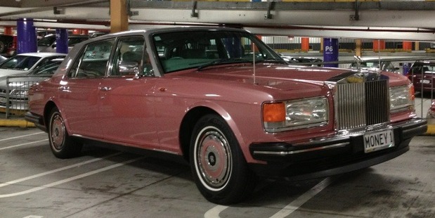 Not only a tacky coloured Rolls-Royce, but the taking of three car park spots. Photo / Supplied