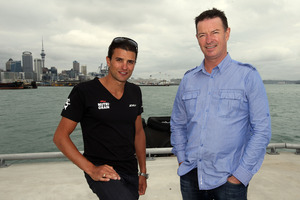 Terenzo Bozzone and Ports of Auckland CEO Tony Gibson are excited about the Auckland waterfront triathlon. Photo / Michael Bradley