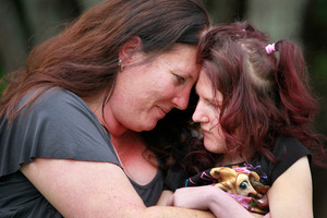 Donna Carpenter is getting only a third of the money ACC would pay if she and daughter Paige Laming, who has cerebral palsy, were still in NZ. Photo / Natalie Slade