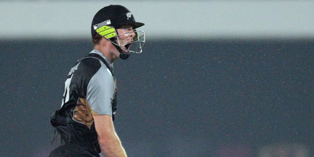 Martin Guptill says his maiden T20 century, which secured the second match, stands as a "very special moment". Photo / AP