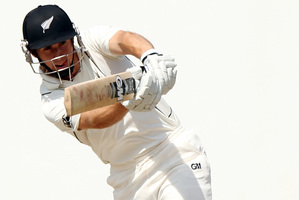 Todd Astle at the crease in Colombo. Photo / Photosport