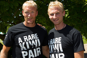 Eric Murray (left) and Hamish Bond plan to resume training early in the new year. Photo / Brett Phibbs