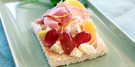 One variation of the classic Swedish open sandwich: ham and mimosa salad sandwich. Photo / Doug Sherring