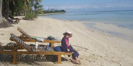 Seaside activities helped keep nine-year-old Hamish, who has Asperger's syndrome, busy on Fiji's Plantation Island. Photo / Laurilee McMichael