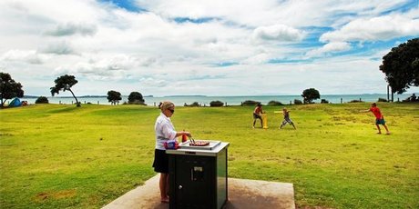 Long Bay Regional Park features three separate beaches and plenty of space for the kids to run off their pent-up energy. Photo / Doug Sherring